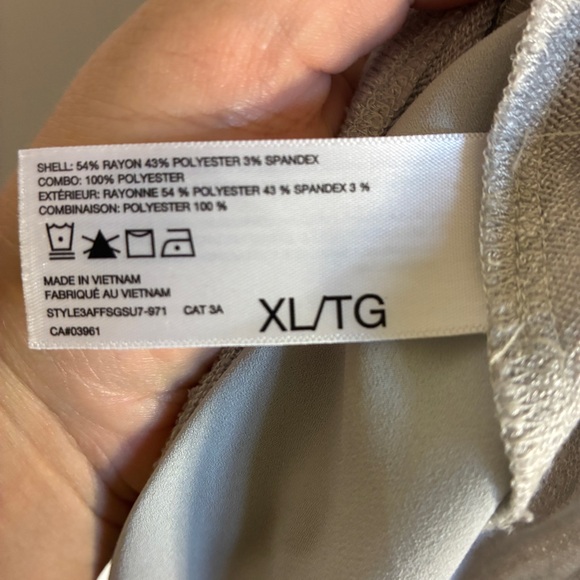 Alfred Sung Light Gray Sleeveless Top XL - Picture 5 of 5